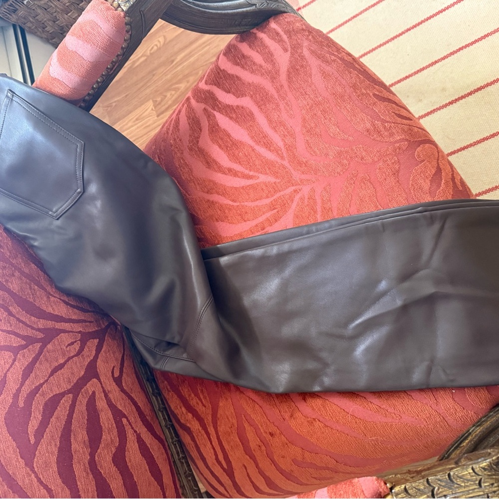 Banana Republic Brown Leather Boot Cut Jeans